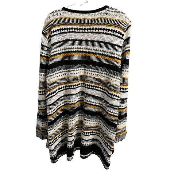 INC International Concept, Open Woven Stripes Cardigan, XL - Picture 5 of 6